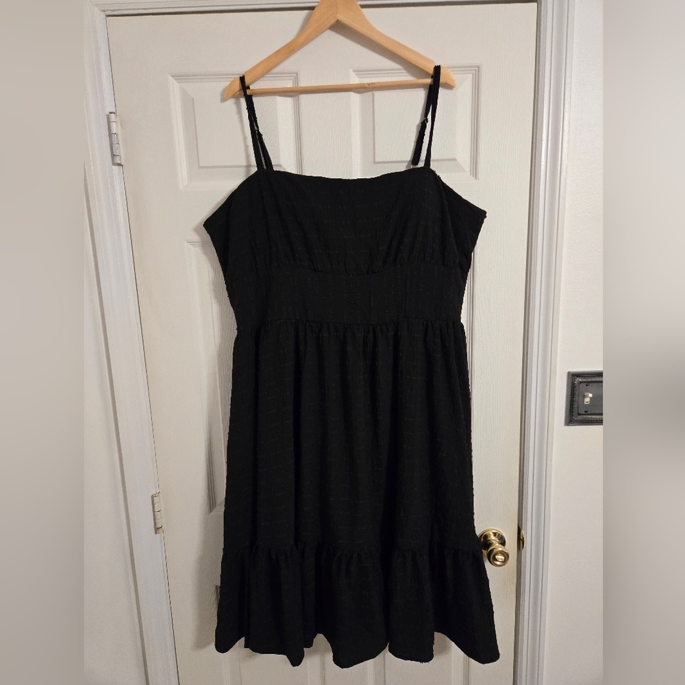 White Birch black fit and flare strappy dress size 3X - Picture 1 of 10